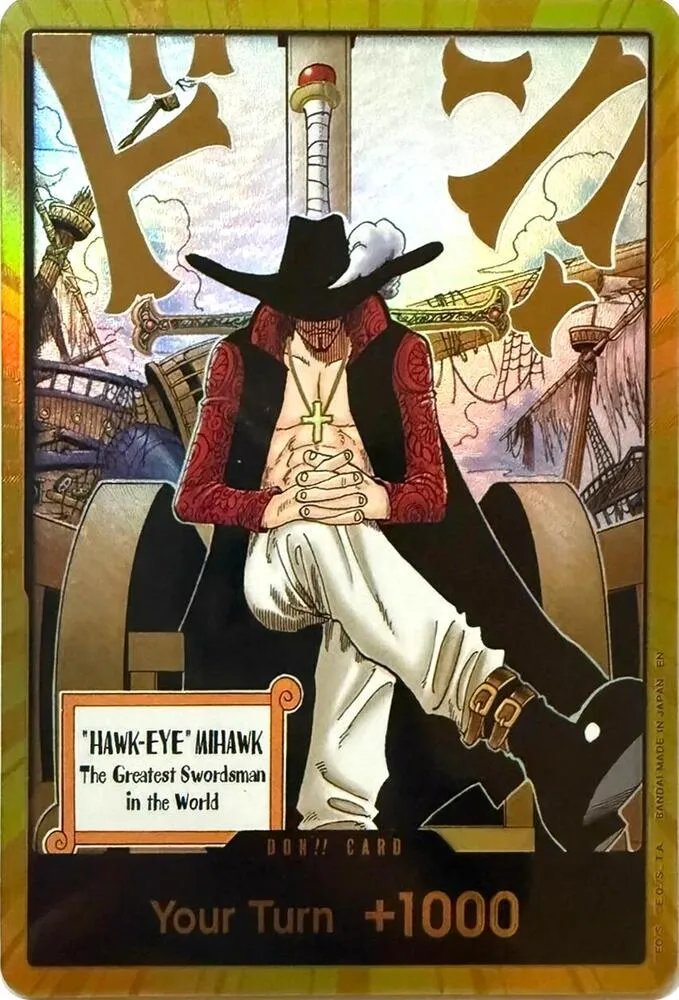 Carta DON!! Card (Dracule Mihawk) (Gold) (DON-672186)