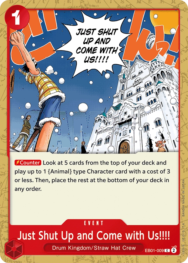 Carta Just Shut Up and Come with Us!!!! (EB01-009)
