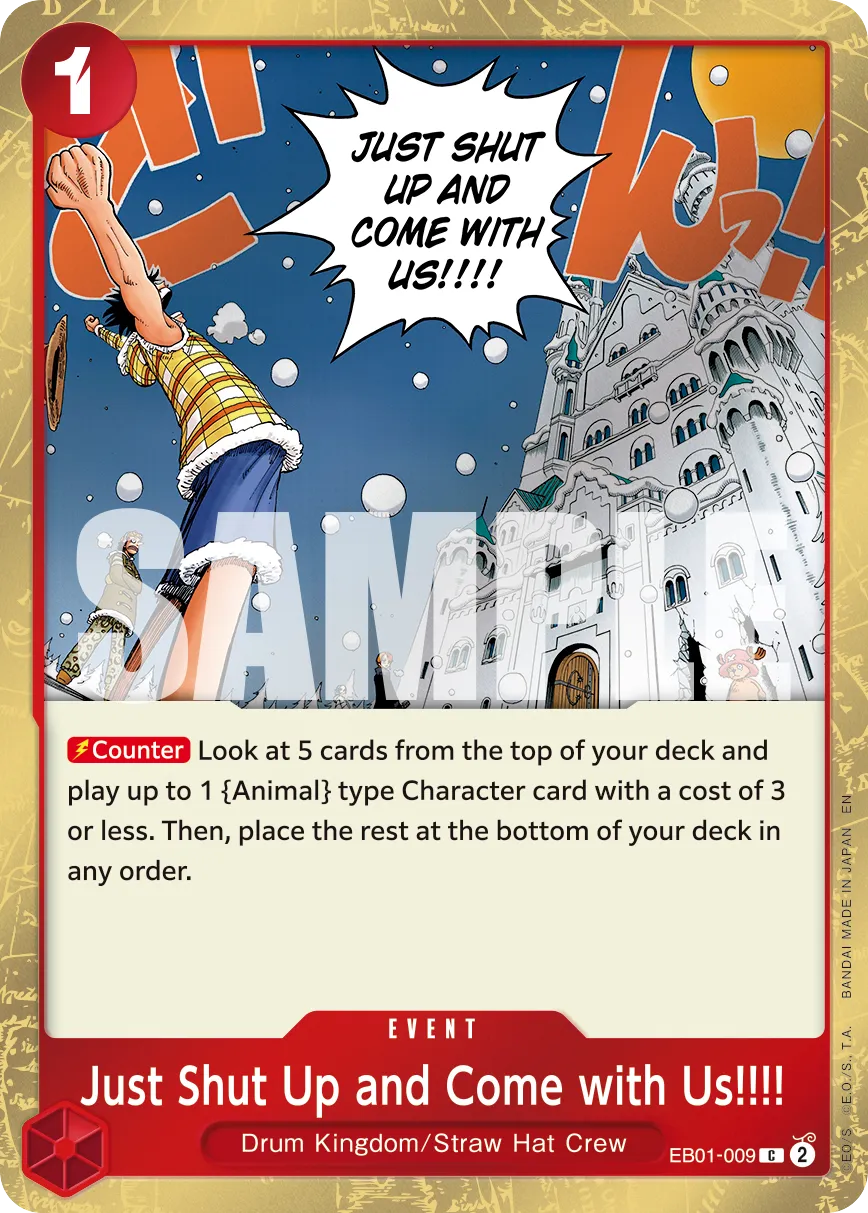 Carta Just Shut Up and Come with Us!!!! (EB01-009)
