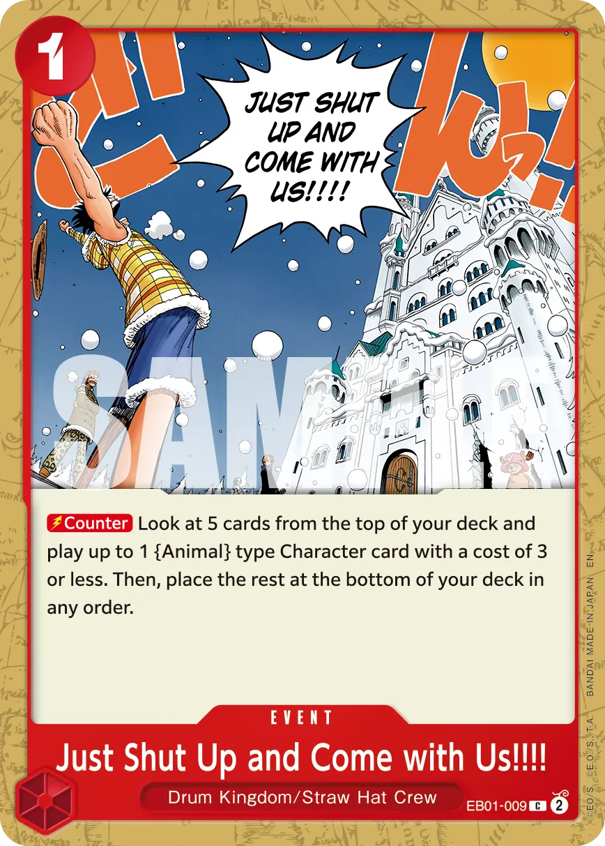 Carta Just Shut Up and Come with Us!!!! (EB01-009)