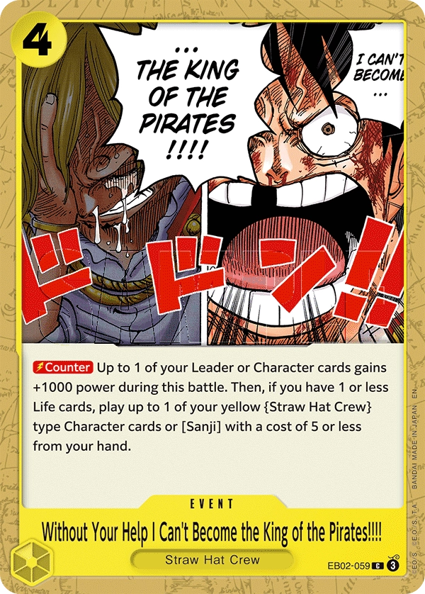 Carta Without Your Help I Can't Become the King of the Pirates!!!! (EB02-059)