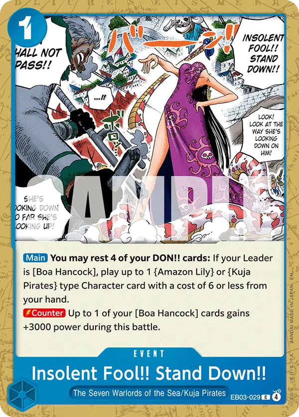 Carta Insolent Fool!! Stand Down!! (EB03-029)