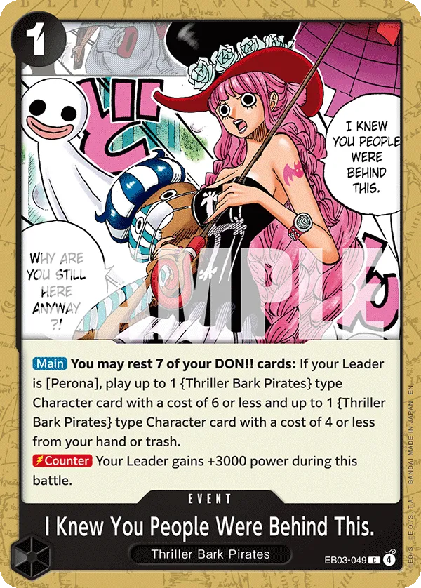 Carta I Knew You People Were Behind This. (EB03-049)