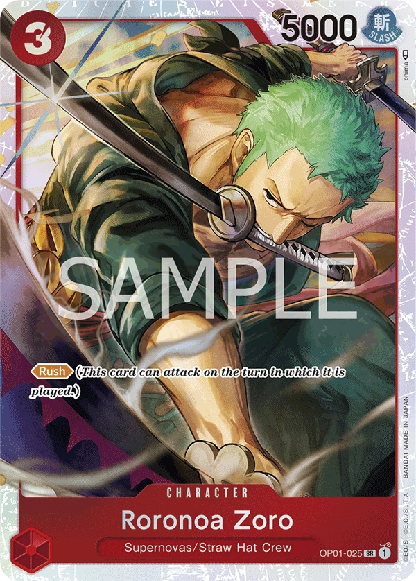 Carta Roronoa Zoro (OP01-025)