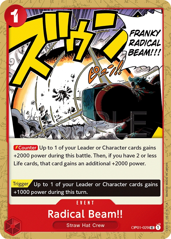 Carta Radical Beam!! (OP01-029)