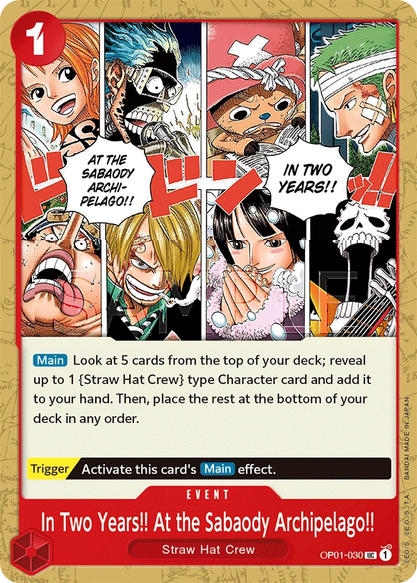 Carta In Two Years!! At the Sabaody Archipelago!! (OP01-030)