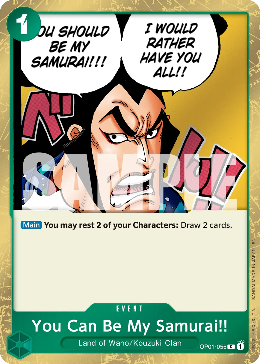 Carta You Can Be My Samurai!! (OP01-055)