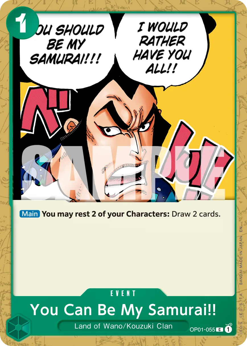 Carta You Can Be My Samurai!! (OP01-055)