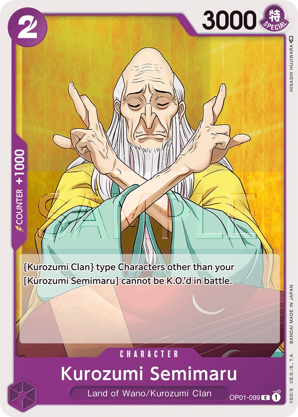 Carta Kurozumi Semimaru (OP01-099)