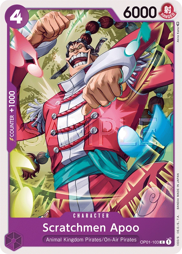 Carta Scratchmen Apoo (OP01-103)