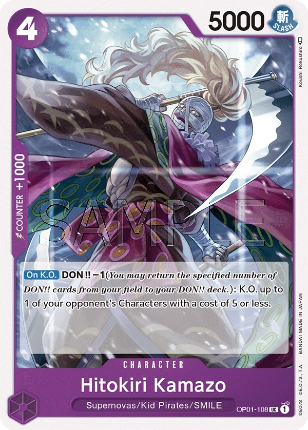 Carta Hitokiri Kamazo (OP01-108)