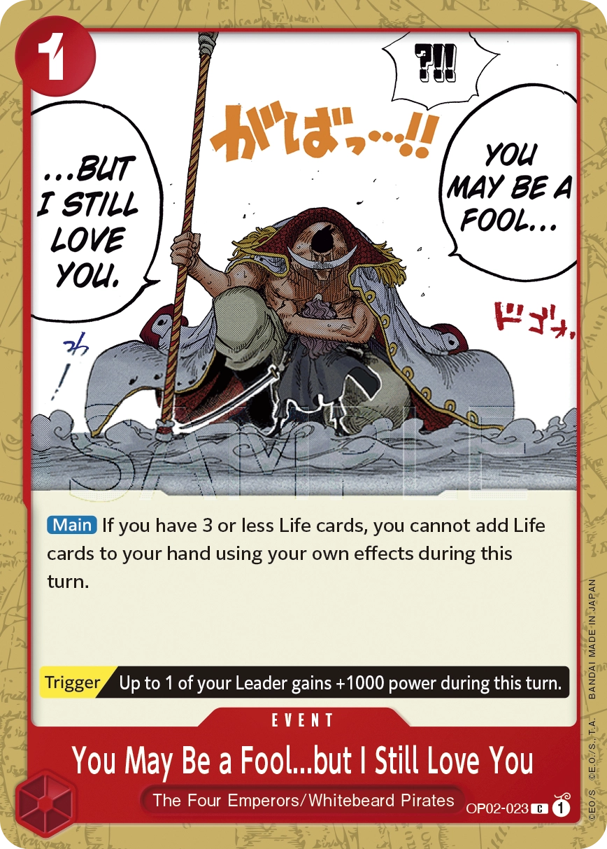 Carta You May Be a Fool...but I Still Love You (OP02-023)