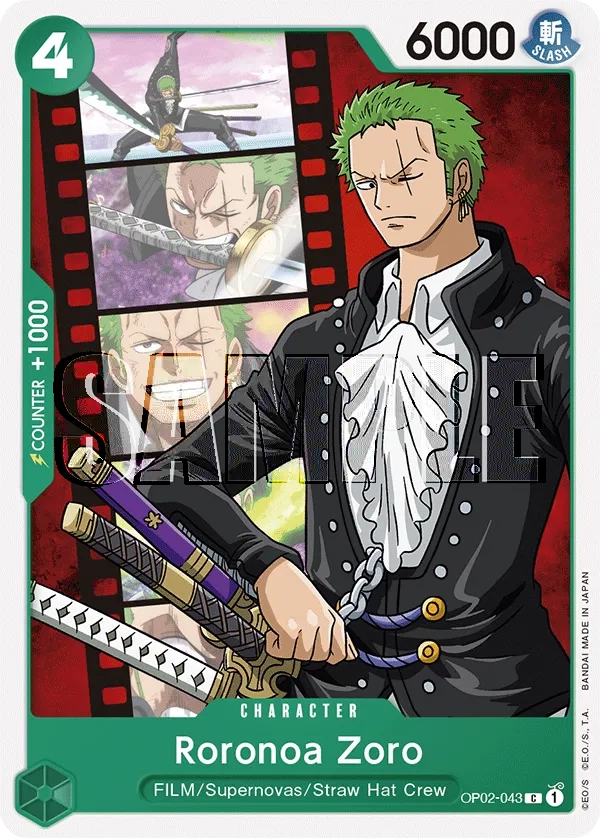 Carta Roronoa Zoro (OP02-043)