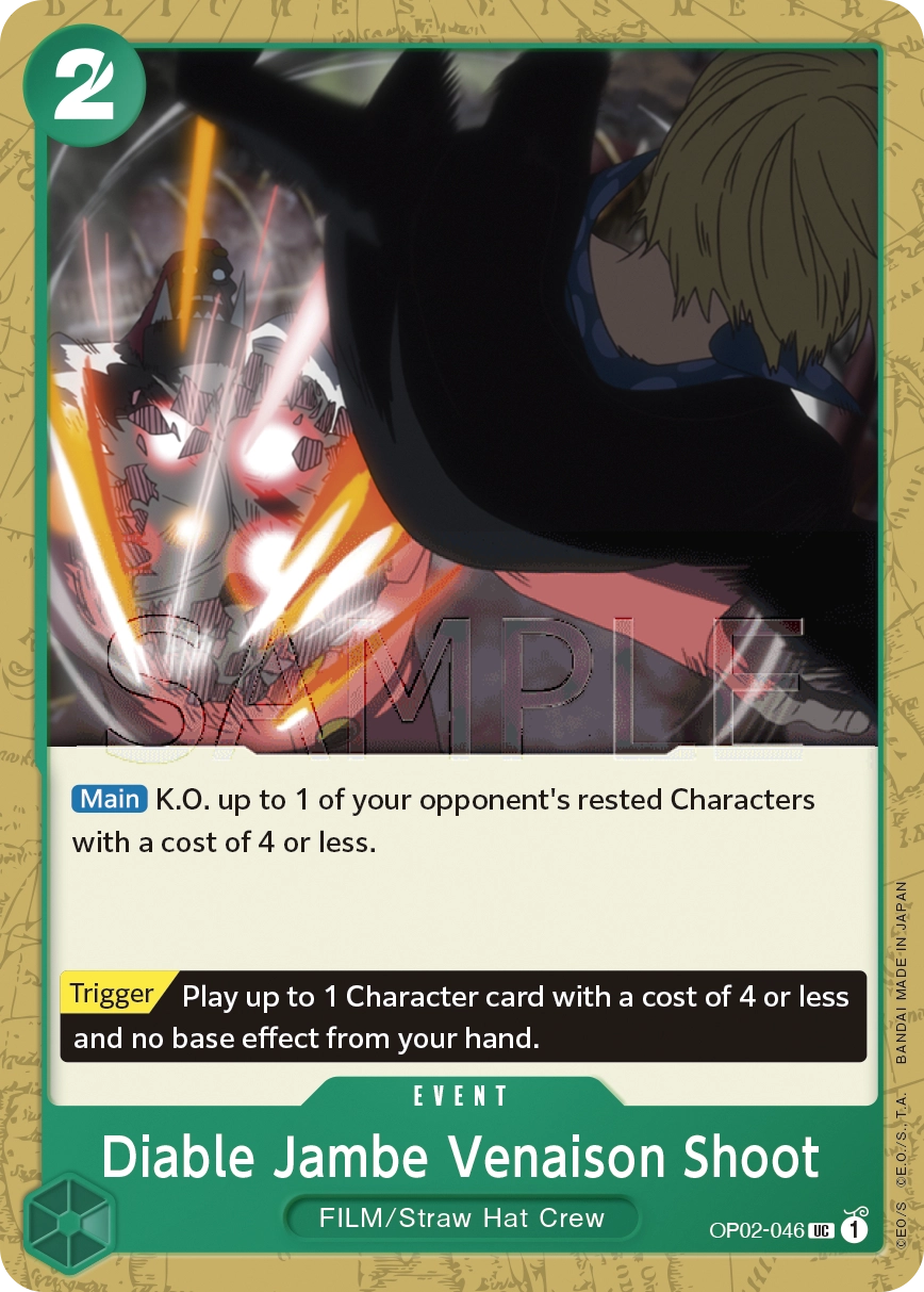 Carta Diable Jambe Venaison Shoot (OP02-046)