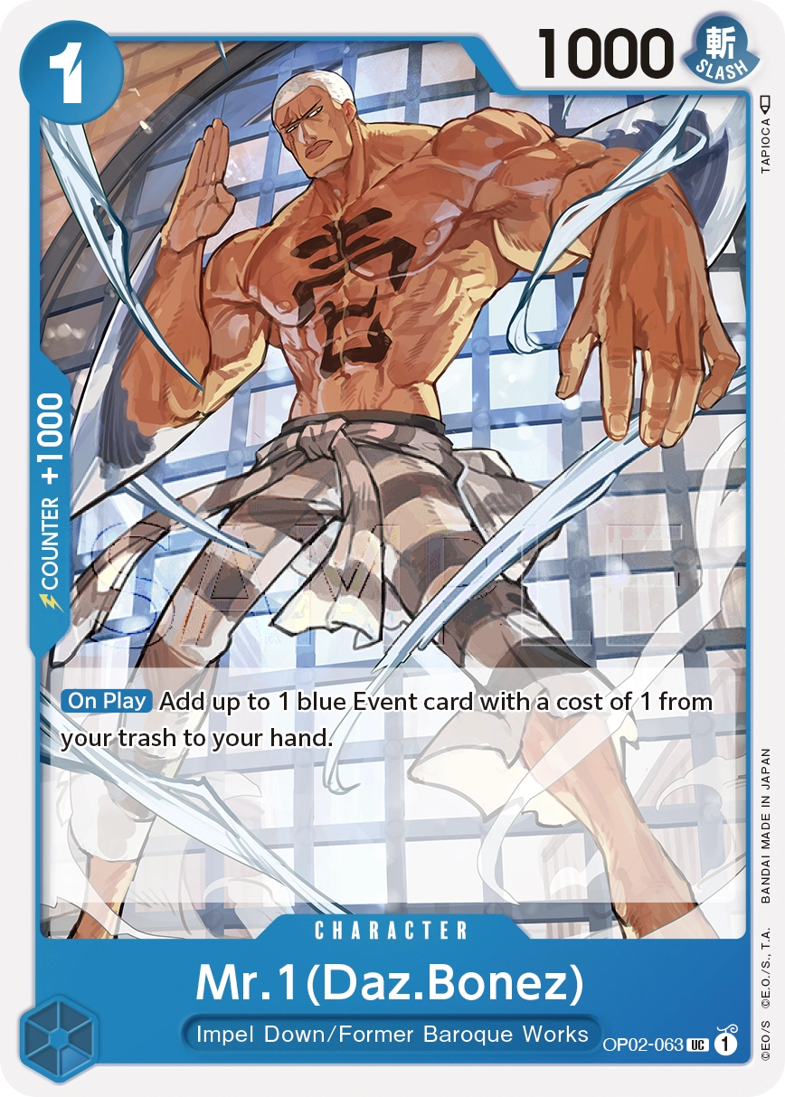 Carta Mr.1(Daz.Bonez) (OP02-063)