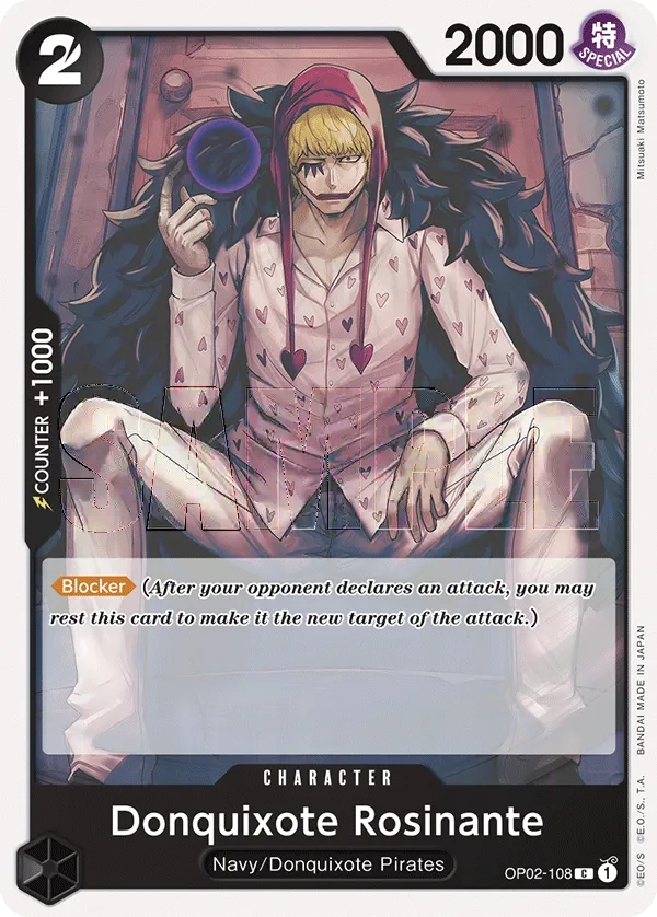 Carta Donquixote Rosinante (OP02-108)