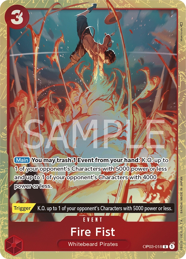 Carta Fire Fist (OP03-018)