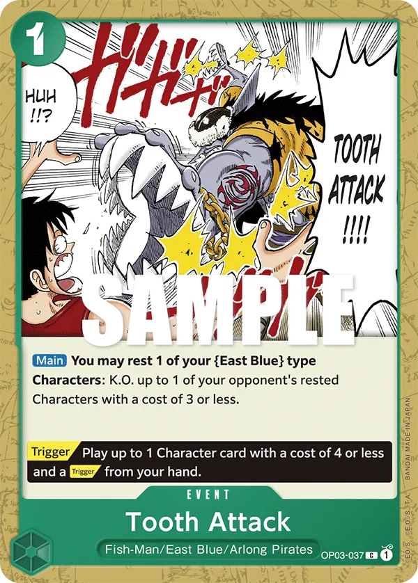 Carta Tooth Attack (OP03-037)