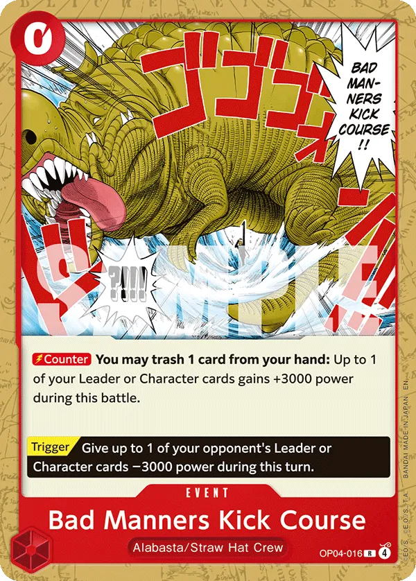 Carta Bad Manners Kick Course (OP04-016)