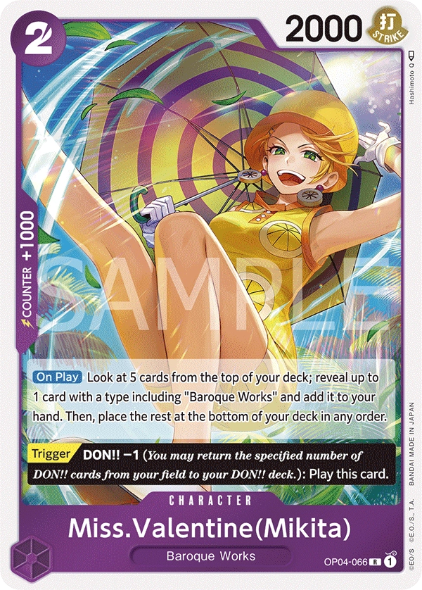 Carta Miss.Valentine(Mikita) (OP04-066)