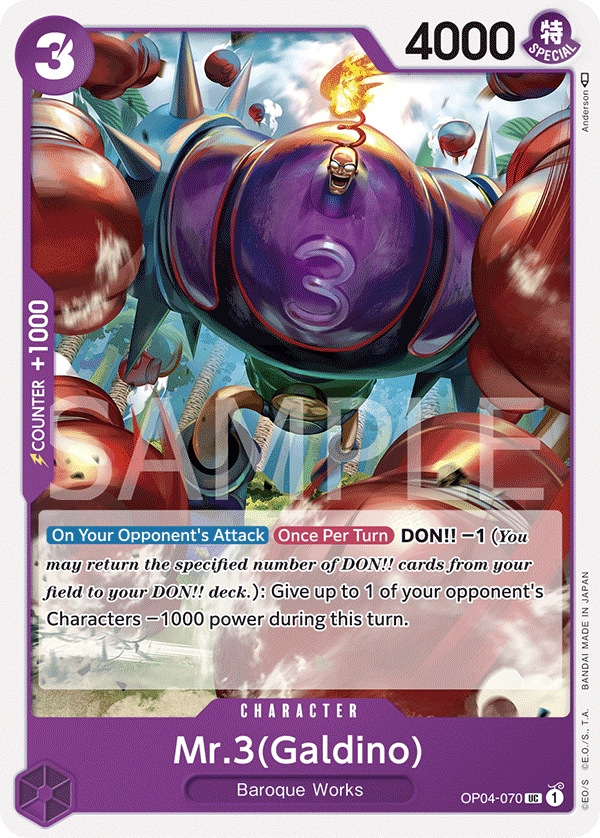 Carta Mr.3(Galdino) (OP04-070)