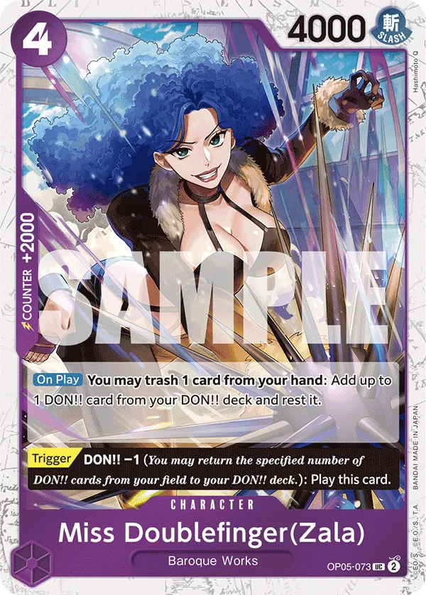 Carta Miss Doublefinger(Zala) (OP05-073)