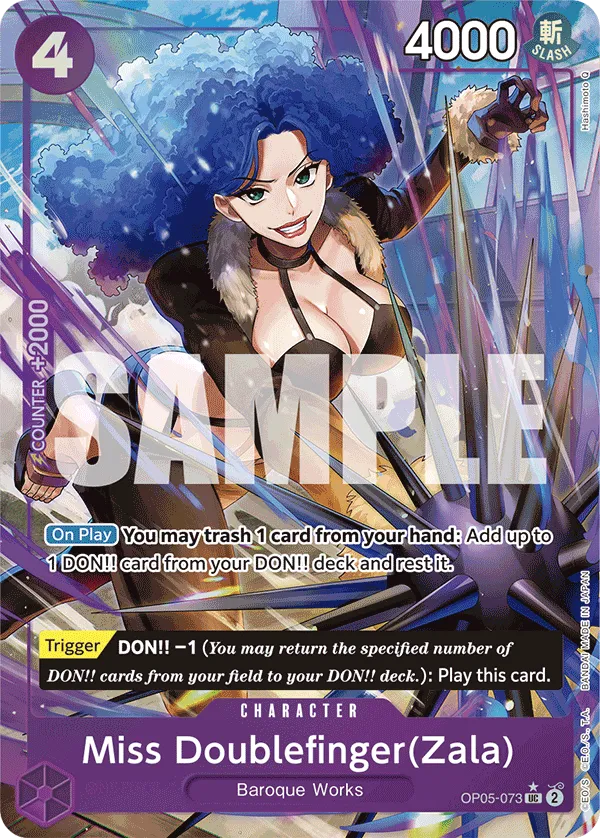 Carta Miss Doublefinger(Zala) (OP05-073)