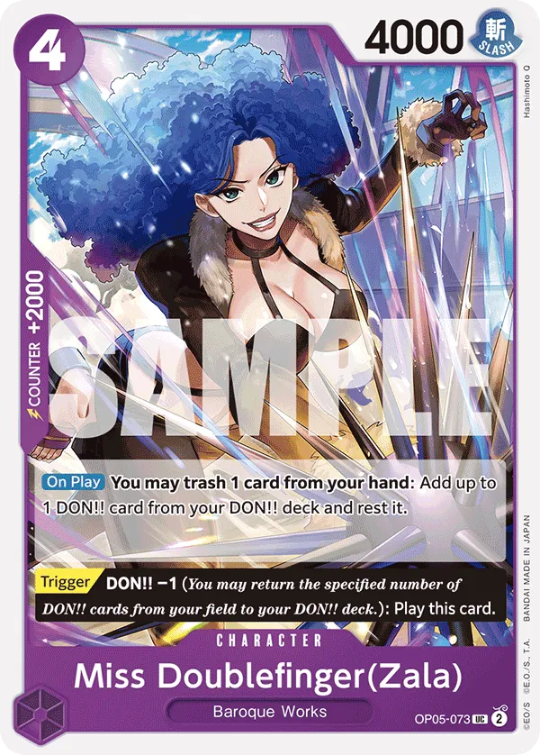 Carta Miss Doublefinger(Zala) (OP05-073)