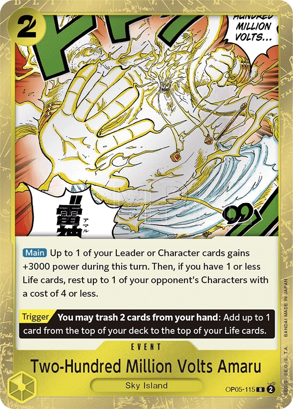 Carta Two-Hundred Million Volts Amaru (OP05-115)