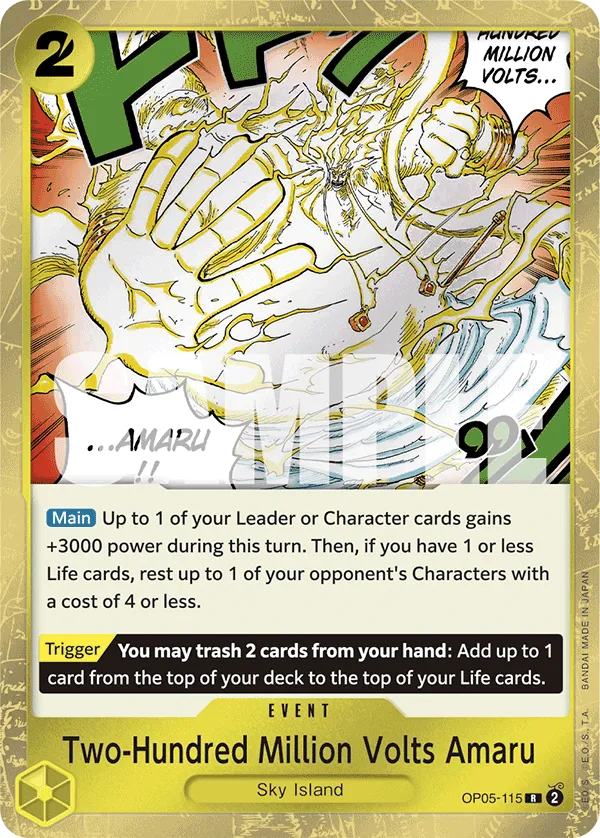 Carta Two-Hundred Million Volts Amaru (OP05-115)