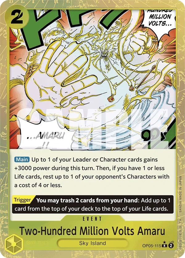 Carta Two-Hundred Million Volts Amaru (OP05-115)