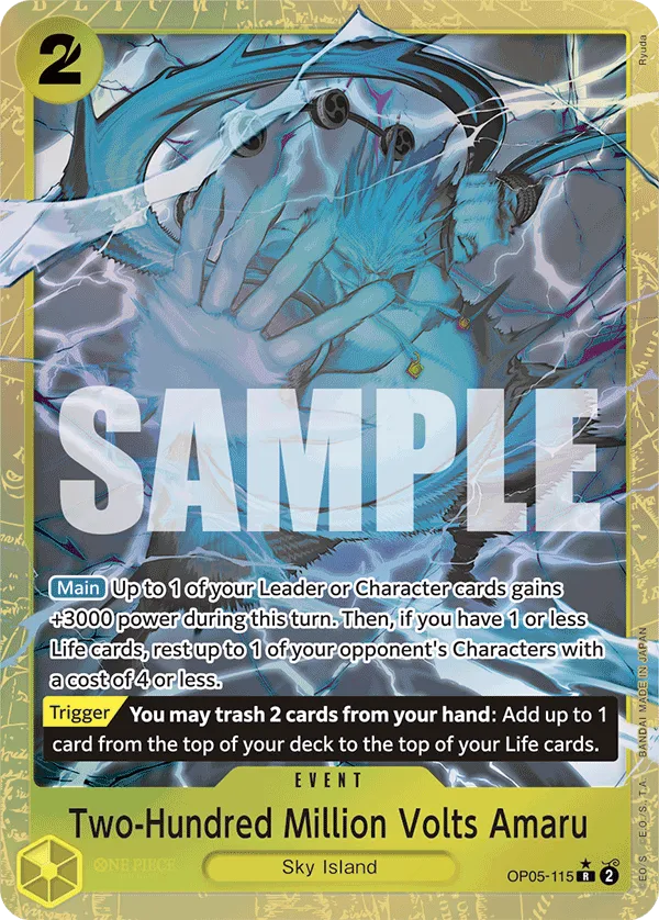 Carta Two-Hundred Million Volts Amaru (OP05-115)