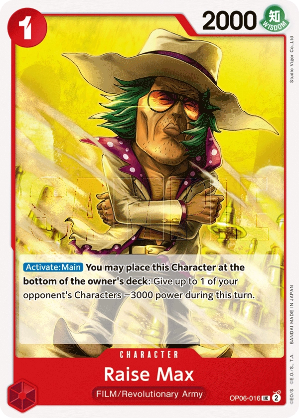 Carta Raise Max (OP06-016)