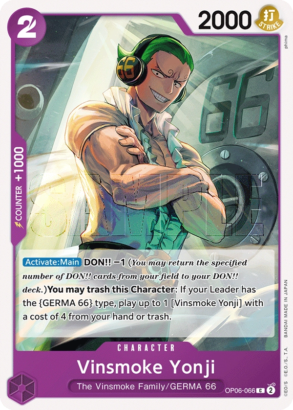 Carta Vinsmoke Yonji (OP06-066)