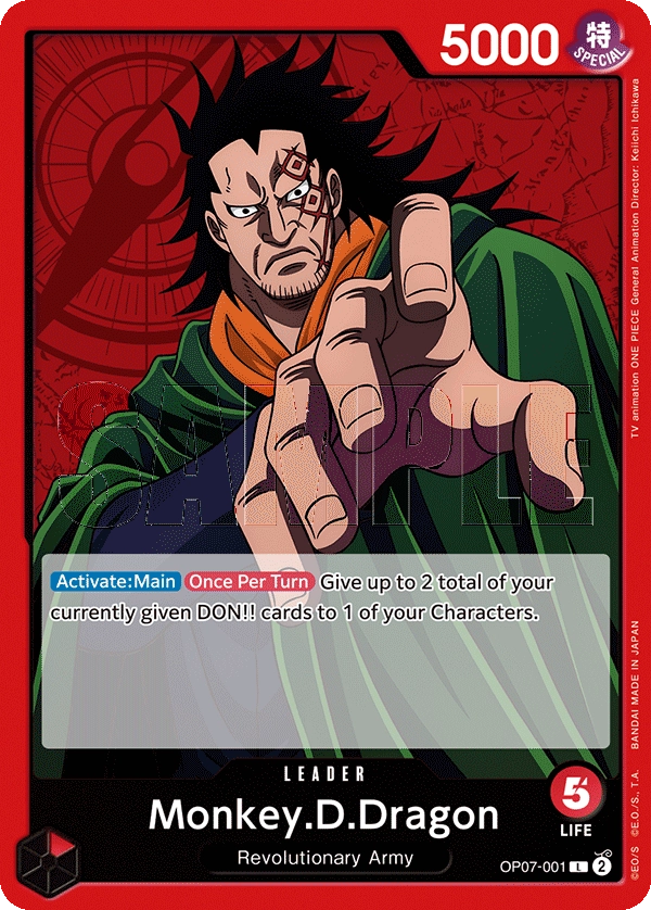 Carta Monkey.D.Dragon (OP07-001)