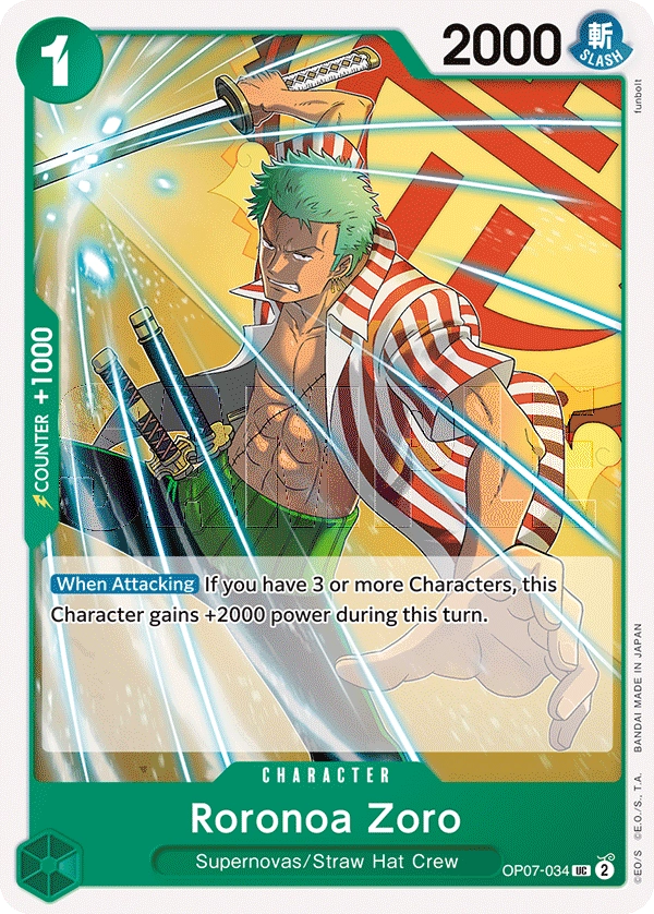 Carta Roronoa Zoro (OP07-034)