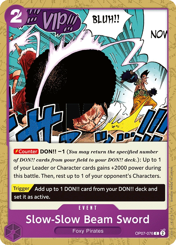 Carta Slow-Slow Beam Sword (OP07-076)