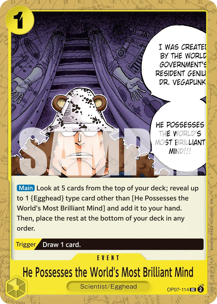 Carta He Possesses the World's Most Brilliant Mind (OP07-114)