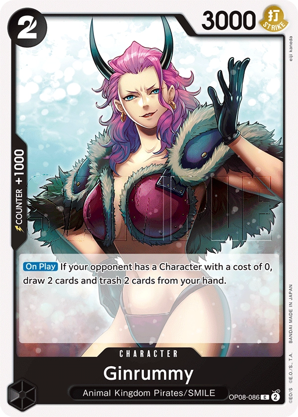 Carta Ginrummy (OP08-086)