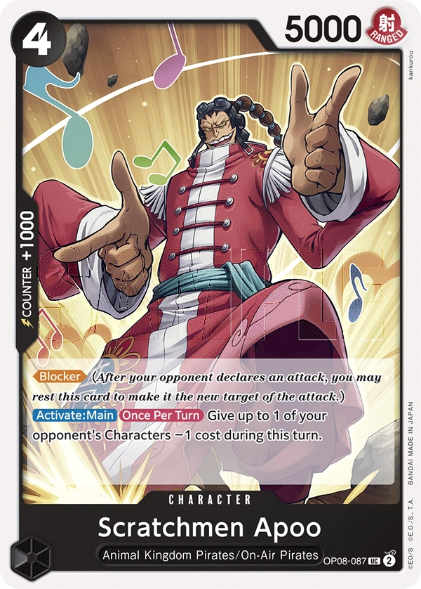 Carta Scratchmen Apoo (OP08-087)