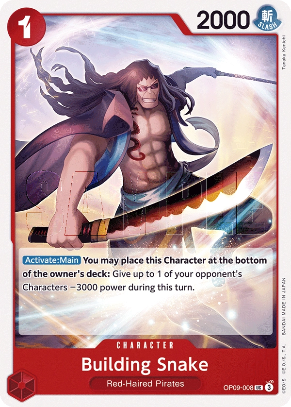 Carta Building Snake (OP09-008)