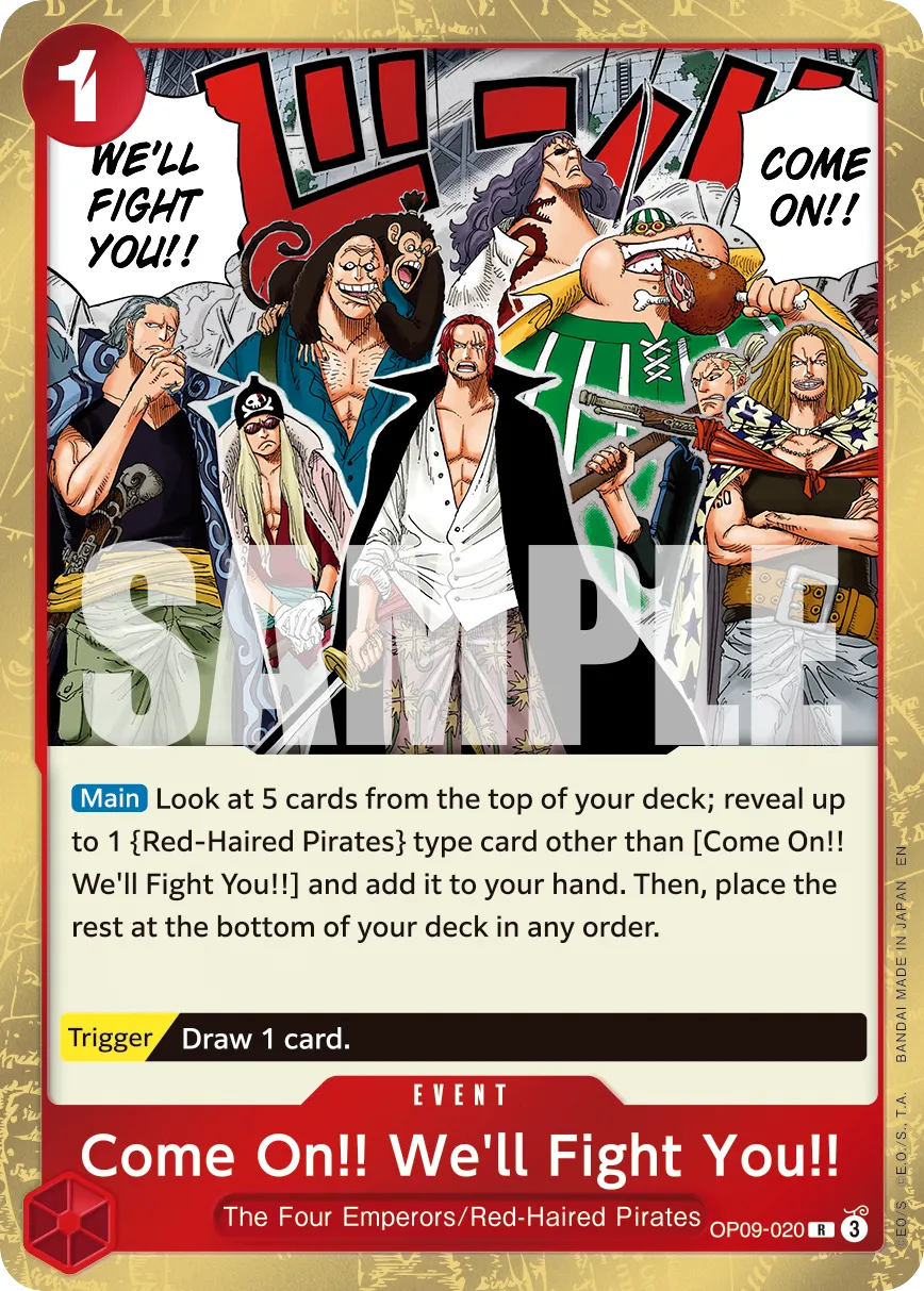 Carta Come On!! We'll Fight You!! (OP09-020)