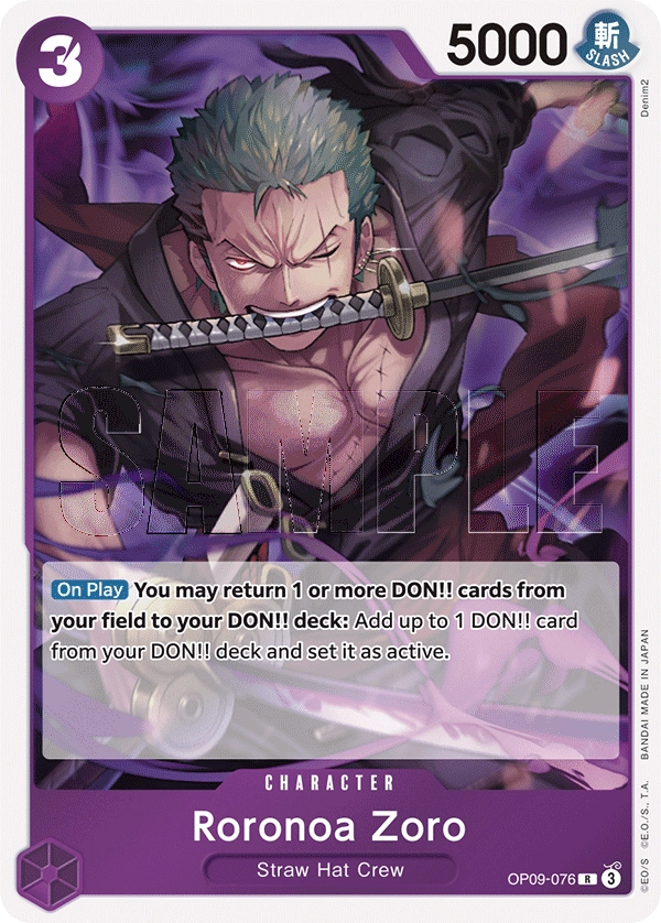 Carta Roronoa Zoro (OP09-076)