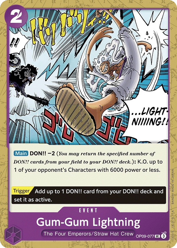 Carta Gum-Gum Lightning (OP09-077)