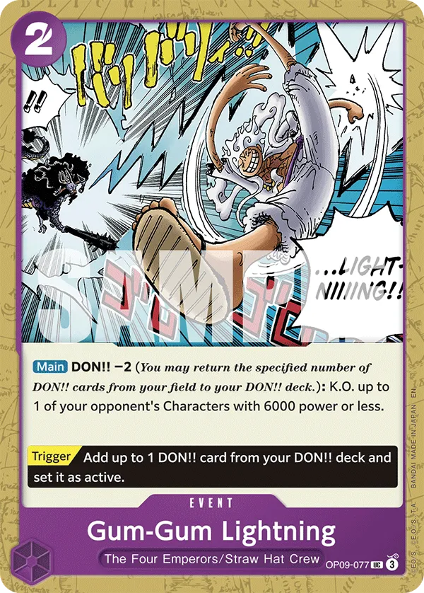 Carta Gum-Gum Lightning (OP09-077)