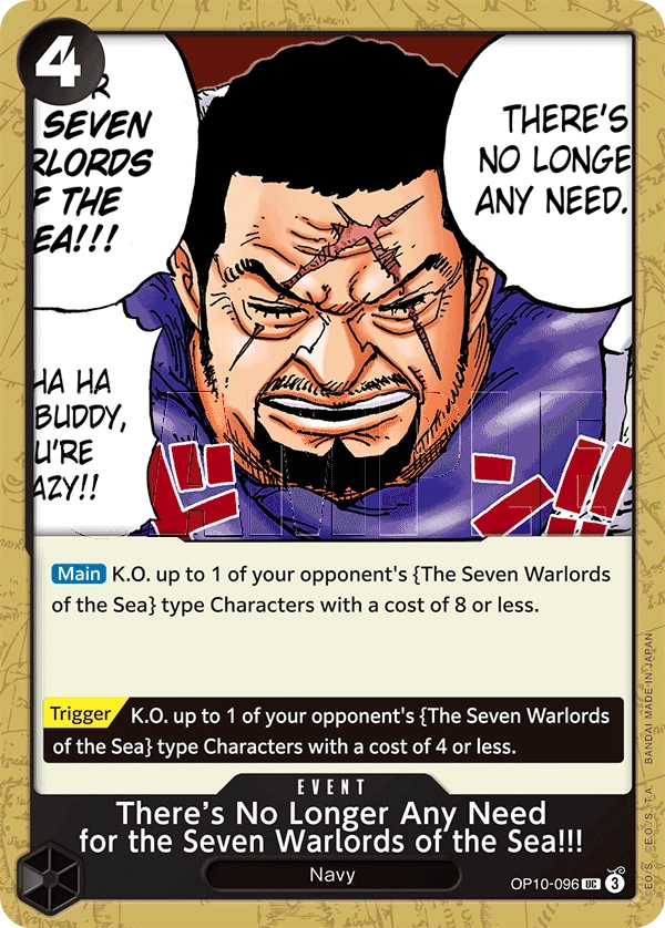 Carta There’s No Longer Any Need for the Seven Warlords of the Sea!!! (OP10-096)
