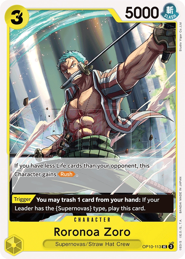 Carta Roronoa Zoro (OP10-113)