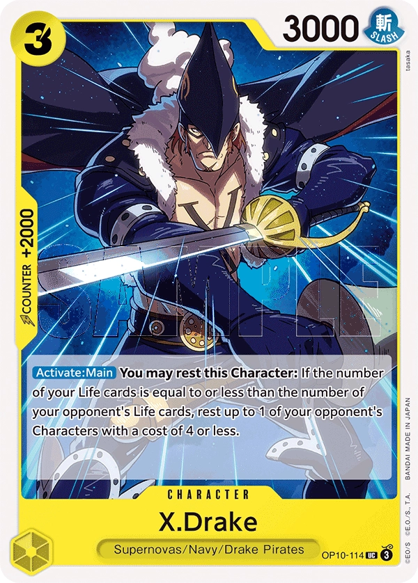Carta X.Drake (OP10-114)