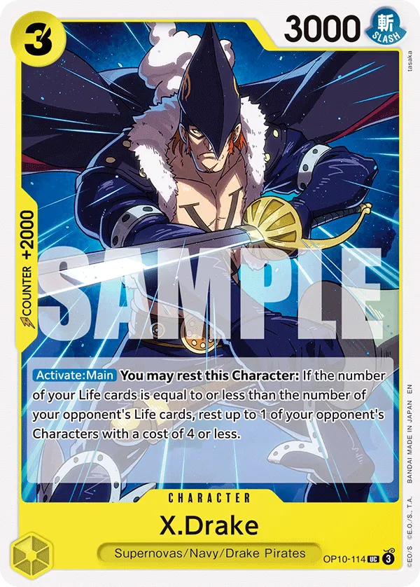 Carta X.Drake (OP10-114)