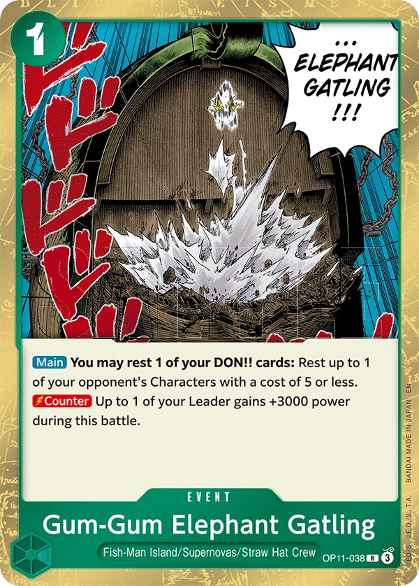 Carta Gum-Gum Elephant Gatling (OP11-038)
